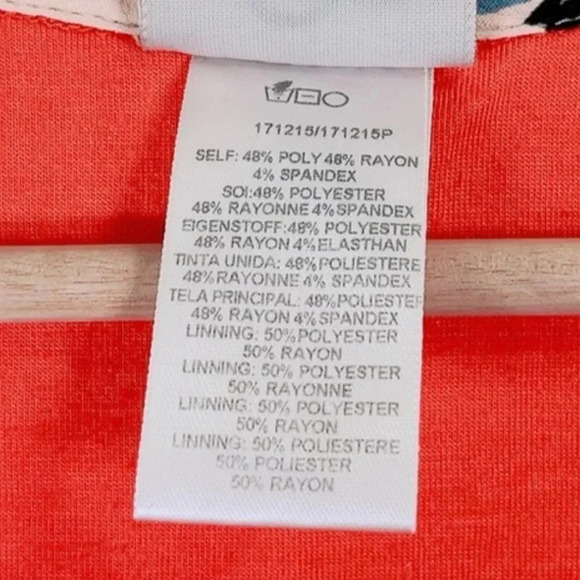 Anthropologie Dolan Ribbed Vneck Short Sleeve Fit And Flare Coral Dress - Picture 10 of 13